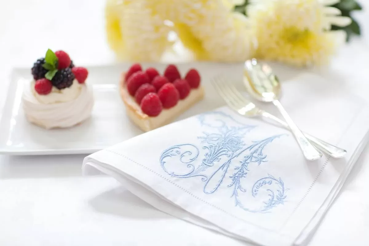 Custom embroidered wedding napkins uk