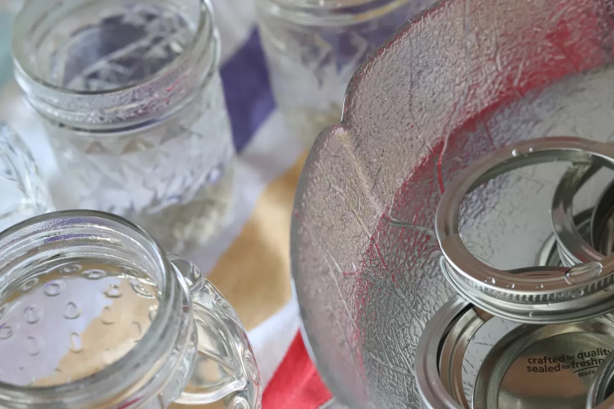 Jam jars for marmalade