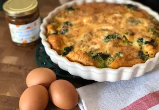 Cheese & Broccoli Crustless Quiche Recipe