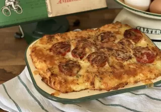 Cheese & Tomato Mashed Potato Pie: a wartime ration recipe