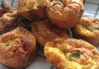 Double Gloucester Cheese, Broccoli & Egg Muffins