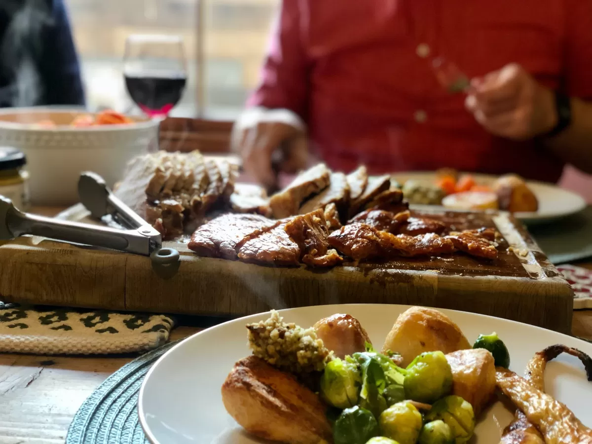 British roast dinner yorkshire puddings