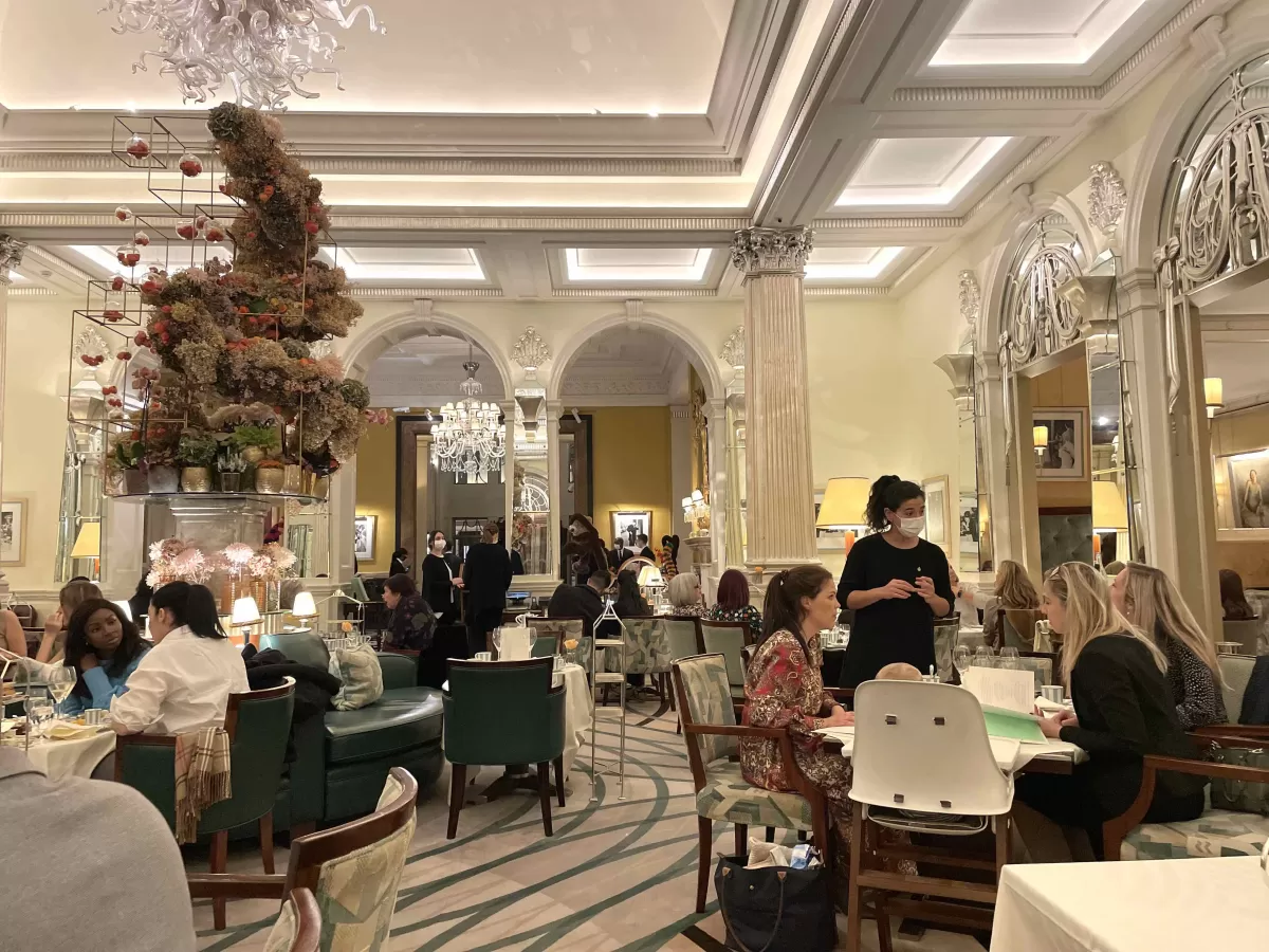 Claridges foyer afternoon tea