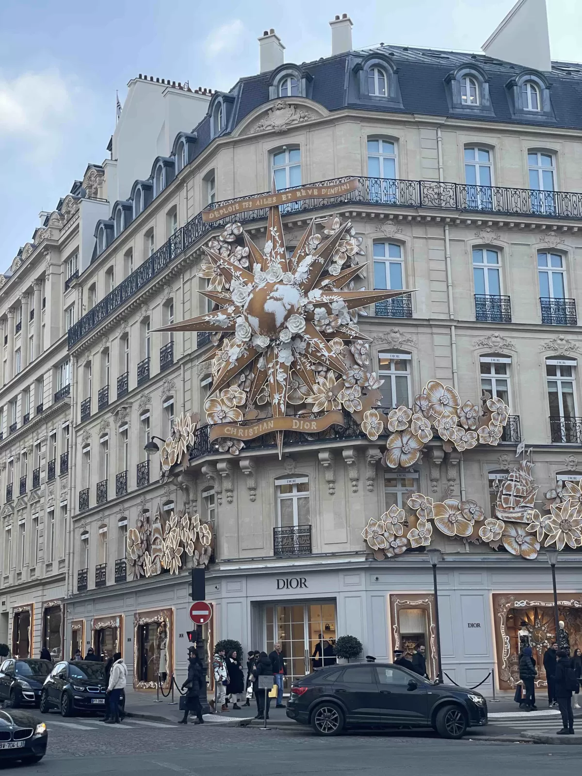 Dior flagship store Christmas time in Paris