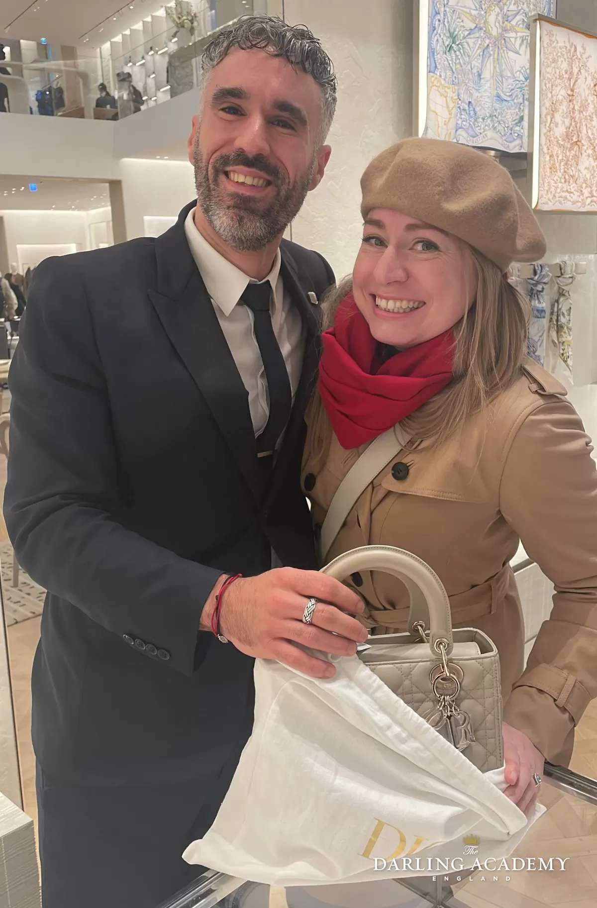 Lady Dior handbag in Taupe colour