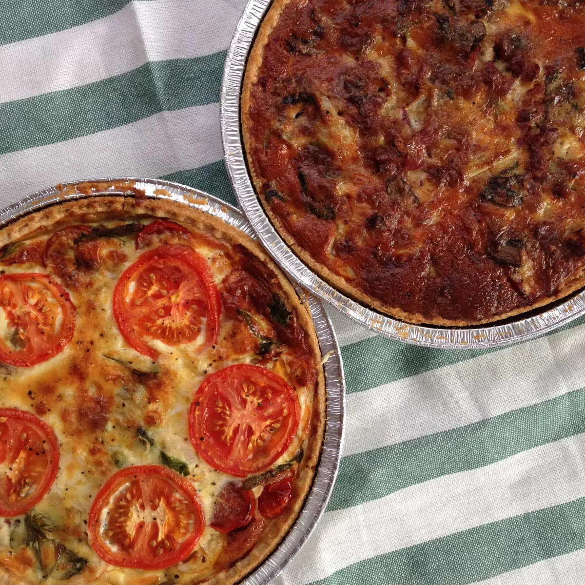 Homemade deli famers market quiche Gloucestershire